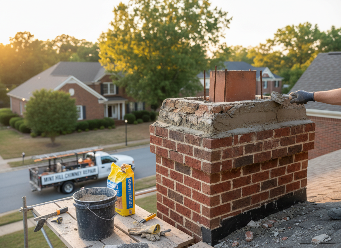 What Mint Hill Homeowners Pay For Basic Chimney Crown Replacement