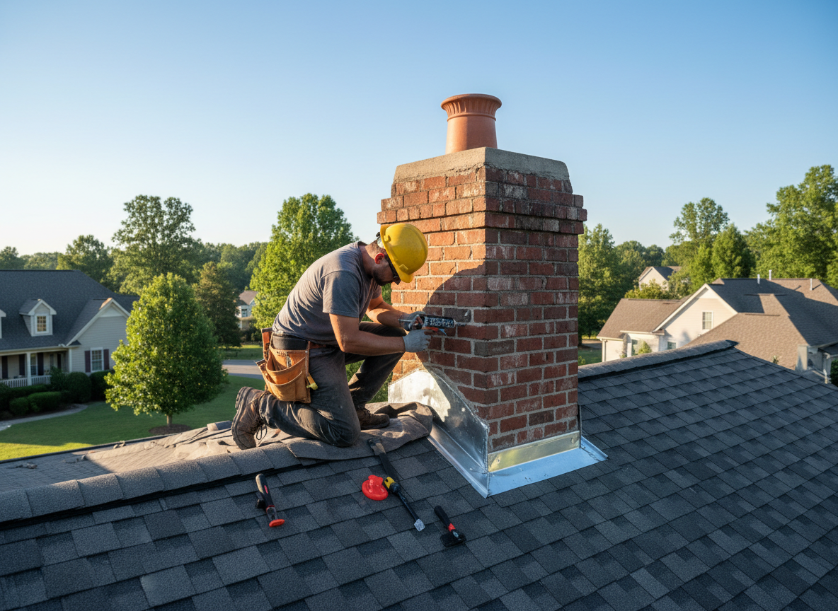 Chimney Flashing Repair in Mint Hill, NC